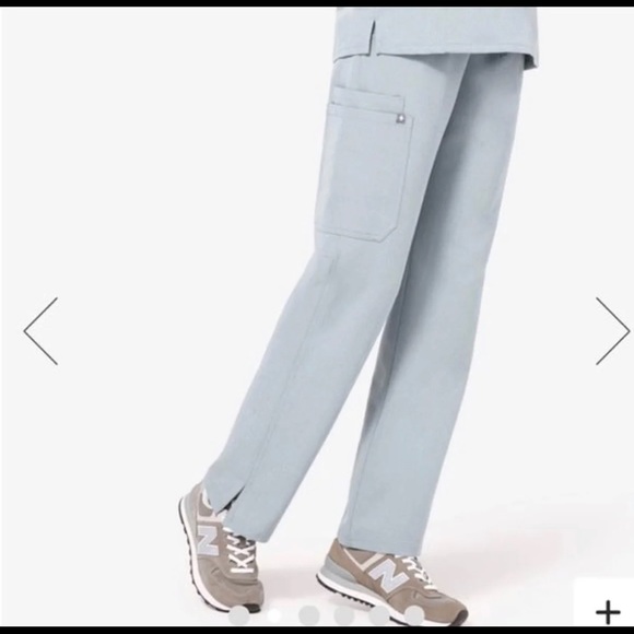 Figs Dusty Blue Kade Cargo Scrub Pants 